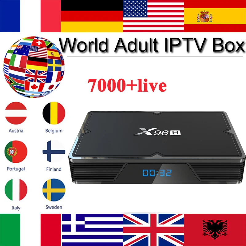 X96h android 9,0 tv box Европа французский iptv подписка Испания арабский французский бельгийский голландский Швеция Польша 4k smart iptv приставка бесплатно