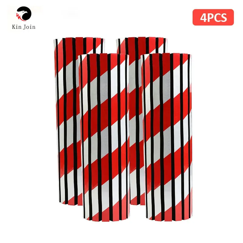 4Pcs of EVA Car Anti-Collision Strips Anti-Scratch Sponge Strips On the Edge of the Door Night Reflective Warning Foam Stickers