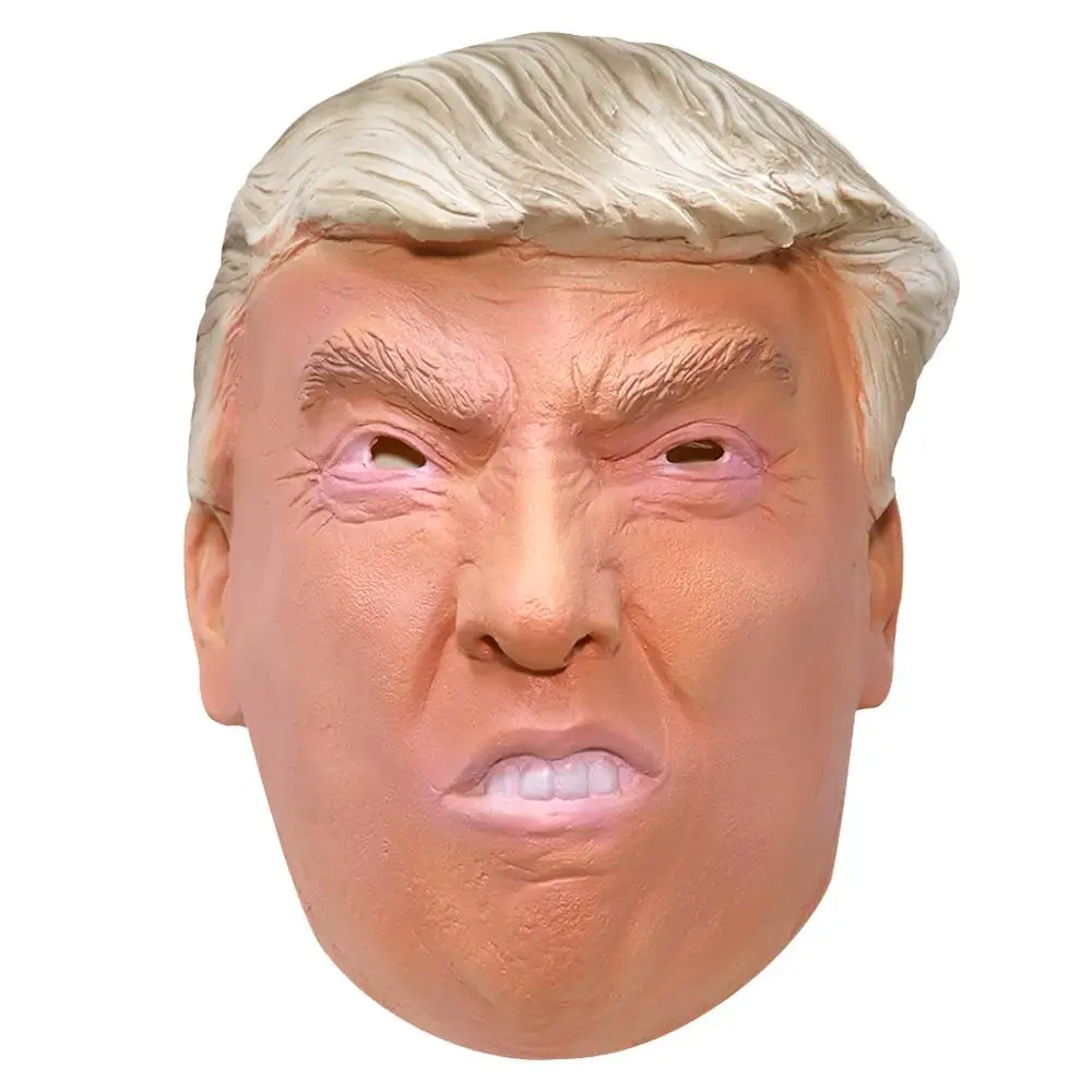 

2020 New Donald Trump Mask Realistic Celebrity Mask Republican Presidential Candidate Mask Full Head Hair Latex Mask