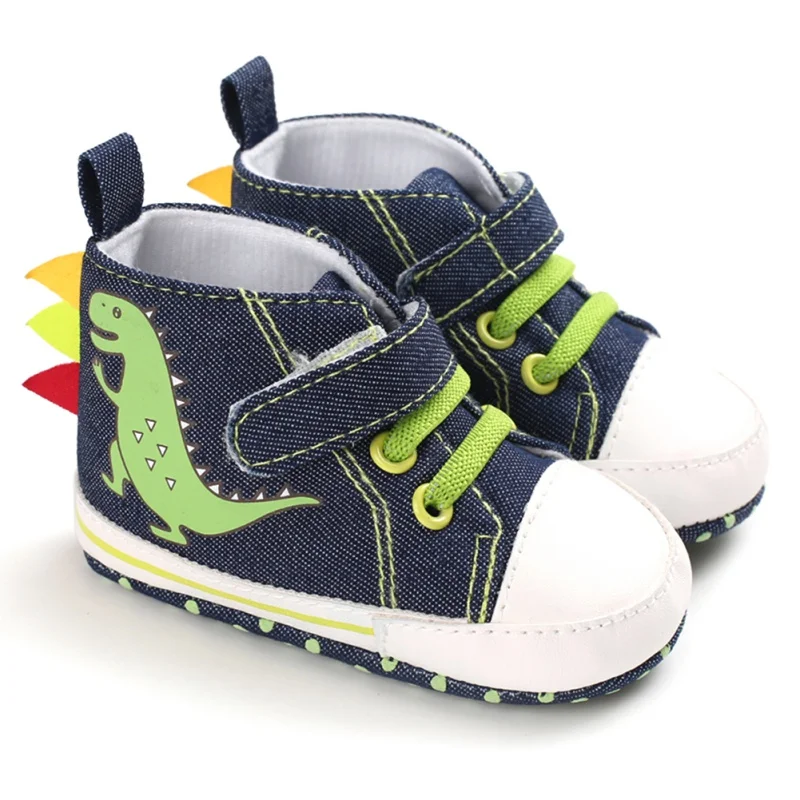 DL 0-18M Spring Baby Boys Cute Crib Shoes Autumn Fashion Baby Boys Cartoon Print Anti-Slip Sneakers Toddler Soft Soled Shoes - Цвет: DL