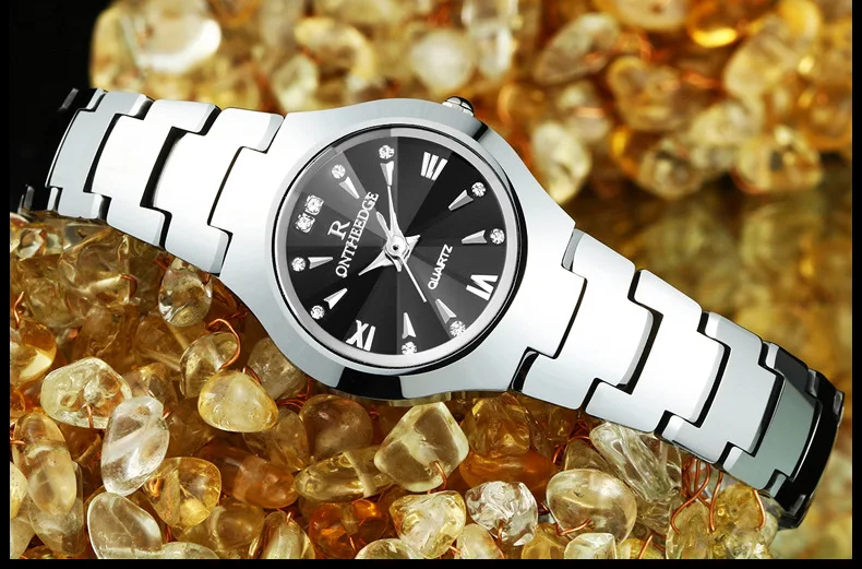 Женские часы розовое золото из нержавеющей стали брендовые Модные женские наручные часы кварцевые часы в творческом стиле Вольфрамовая