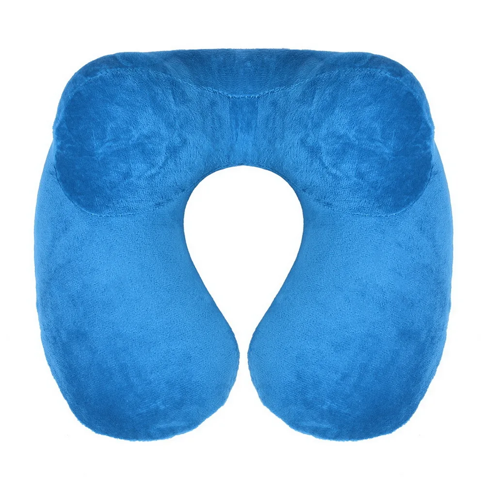 DIDIHOU надувная подушка для путешествий, складная подушка для шеи, портативная подушка, удобная подушка для бизнес-сна, подушки для путешествий на открытом воздухе - Цвет: B-royal blue