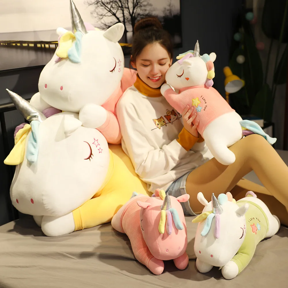 Единорог плюшевые игрушки единорог чучело лошадь игрушка мягкая кукла подарок