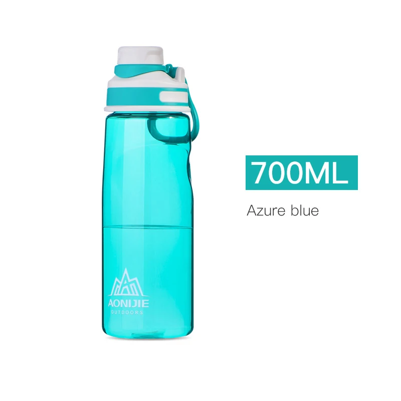 700ml Blue Sports Water Bottle BPA Free Leakproof Portable Cup Kettle For Cycling Running Fitness Gym 500ml 700ml - Цвет: 700ml Blue