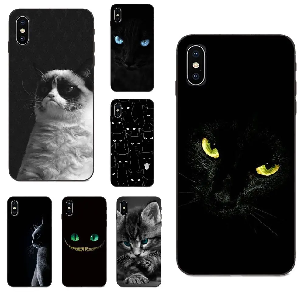 Luxury For Xiaomi Mi Mix Max Note 2 2S 3 5X 6 6X 8 9 9T SE A1 A2 A3 CC9e Lite Play Pro F1 Cute Lovely Black Cat Staring Eyes |