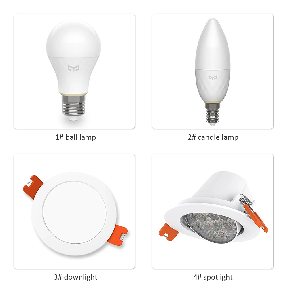 Yeelight Mijia приложение голосовое управление освещение цвет регулируемый шар лампа AC