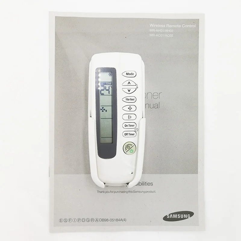 Оригинальный беспроводной пульт дистанционного управления для Samsung MR-ah01/ah02 MR-ac01/ac02 центральный кондиционер Оригинальный беспроводной пульт дистанционного управления для Samsung MR-ah01/ah02 MR-ac01/ac02 центральный кондиционер