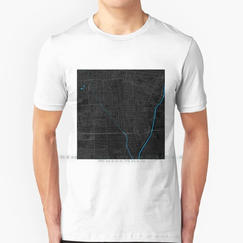 Compton Ca T Shirt 100% Pure Cotton Ville Cité Métropole Agglomération Municipalité Centre Localité Map Route Rue Lac | Мужская