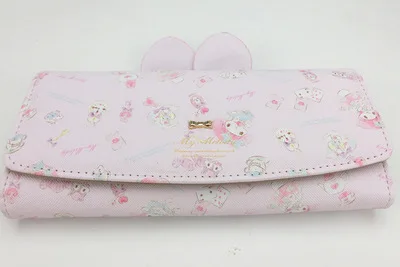 My Melody, модный длинный кошелек из искусственной кожи с аниме, мягкая сумка для денег, кошельки, для монет, повседневные кошельки, для карт, унисекс, подарки, Новинка