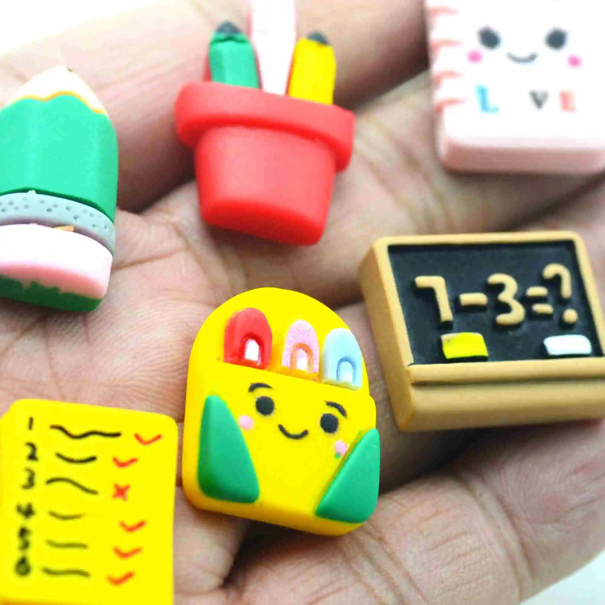 Resin Back to School Stationery Scrapbook Embellishments Miniatures|School Party Decoration Crafts|Back to School Gifts
