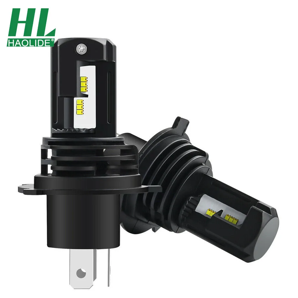 

HAOLIDE 2Pcs H4 Car Head Light LED Bulb Hi/Lo 110W 26000LM Headlight Conversion Kit Lamp Motorcycle Mini
