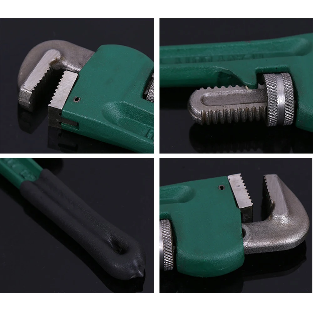 Регулируемый ремень ключ, дюймовый стандарт 45# Сталь Heavy Duty 10 дюймовые сверла для быстрого трубный ключ прямая ручка после термической обработки, Водостоки ключ, дюймовый стандарт ручные инструменты
