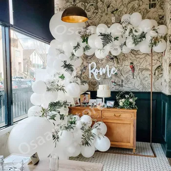 

84Pcs Baby Shower Baptism Balloons Arch Garland Wedding White Baloons Arch Chain Kit and Bachelorette Party Decorations Globos