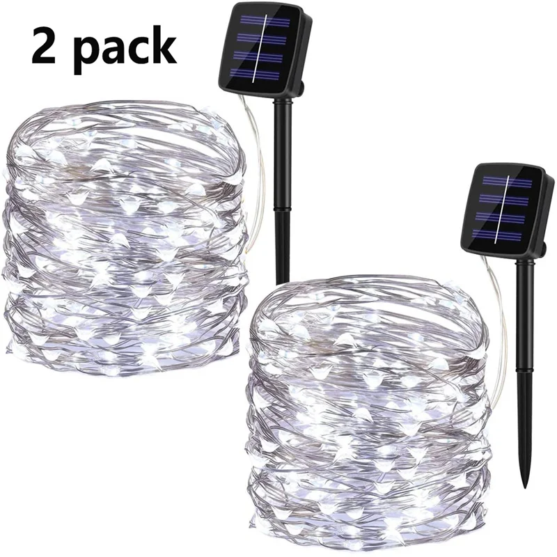 Solar String Lights Outdoor 200 LED 8 Modes Solar Powered Fairy Lights Waterproof Copper Wire Twinkle Lights for Garden Wedding solar led street light Solar Lamps