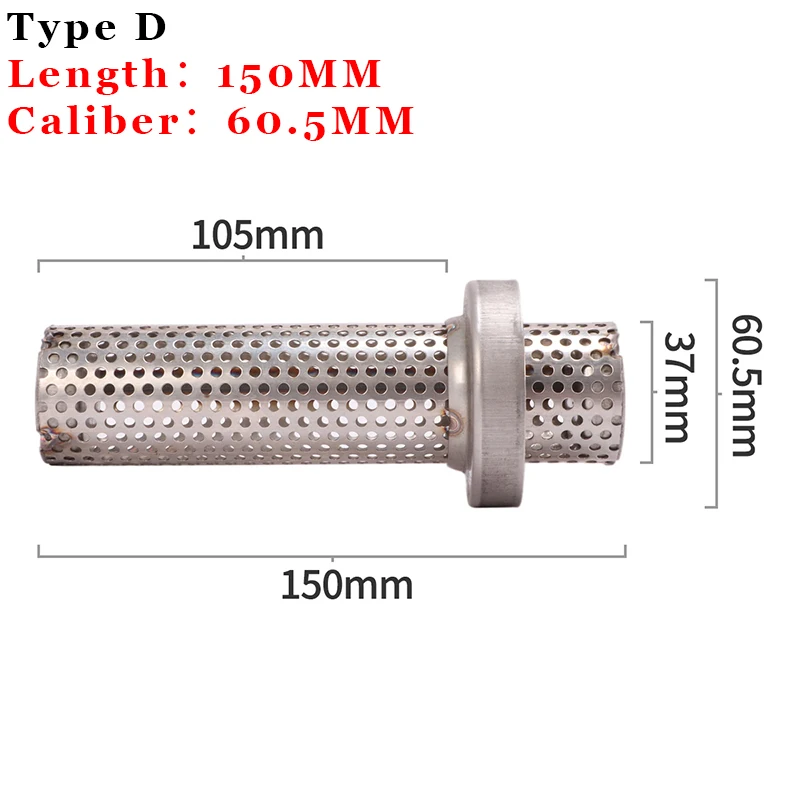 Scarico universale della moto Contropressione modificata 51mm 60mm Db  Killer Catalyst Silenziatore Ridurre il rumore Coppia elevata a bassa  velocità