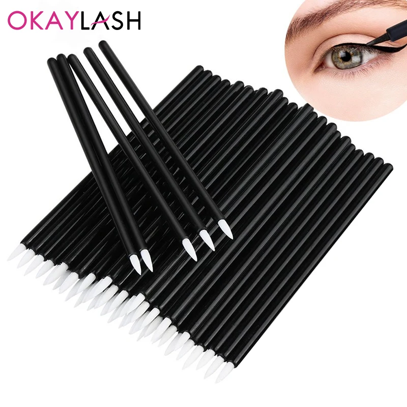 OKAYLASH 50pcs/lot Reusable Gel Liner Nail Art Brushes Painting Pen Disposable  Eyeliner Beauty Eyeline Makup Tools 4