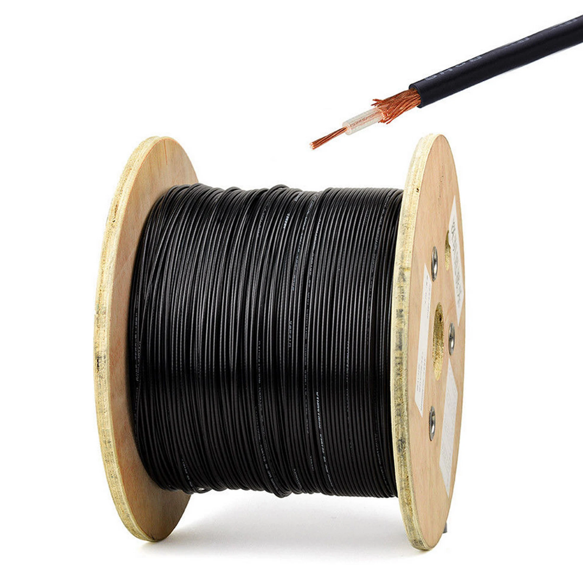 Rf Rg174 Coax Coaxial Cable Black 50 Ohm Mini Rg174 Bare Wire For