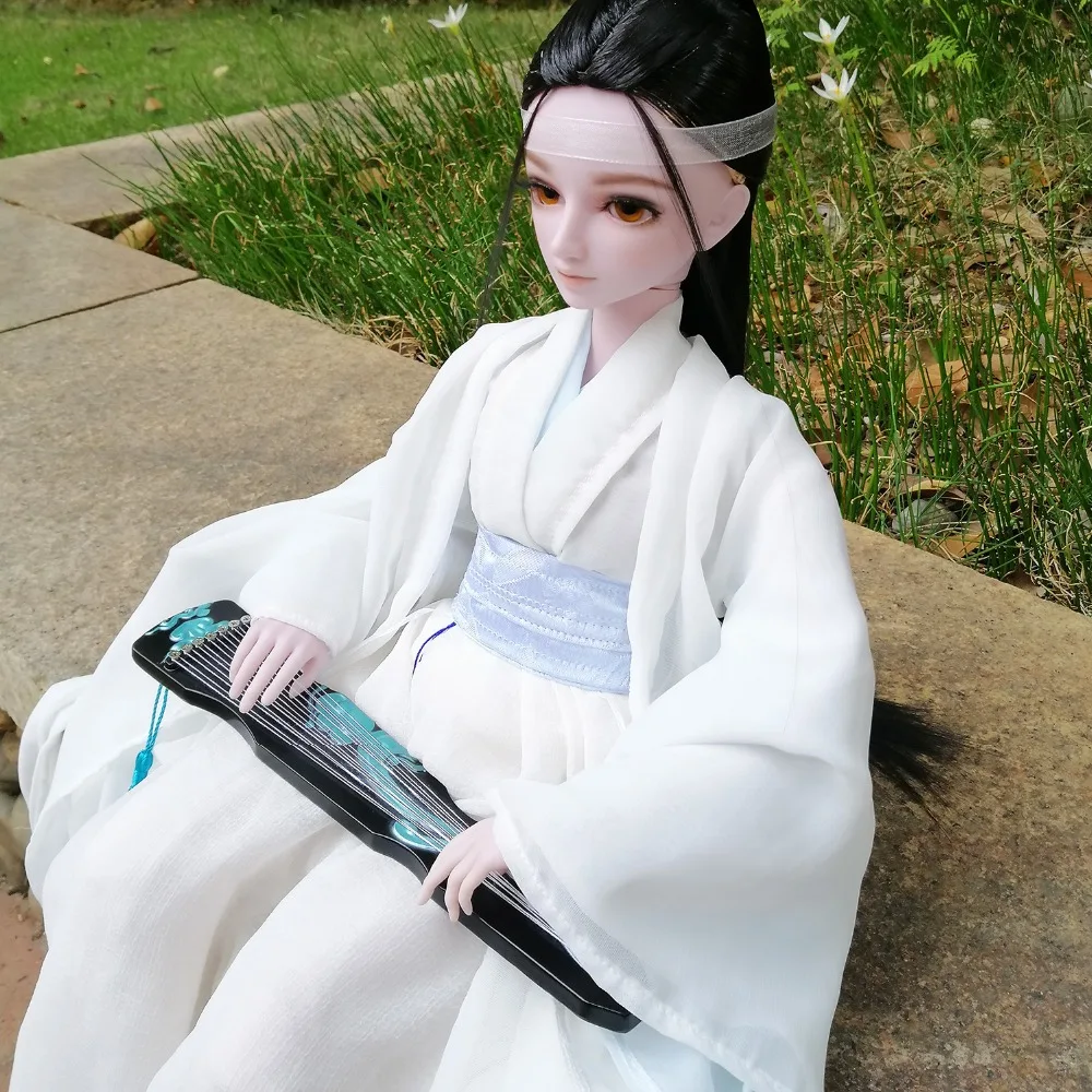 EVA BJD 1/3, 60 см, 24 дюйма, кукла для мальчиков, ручная работа, макияж, белый китайский костюм, игрушечный шар, шарнирный, BJD, полная одежда, парик, обувь