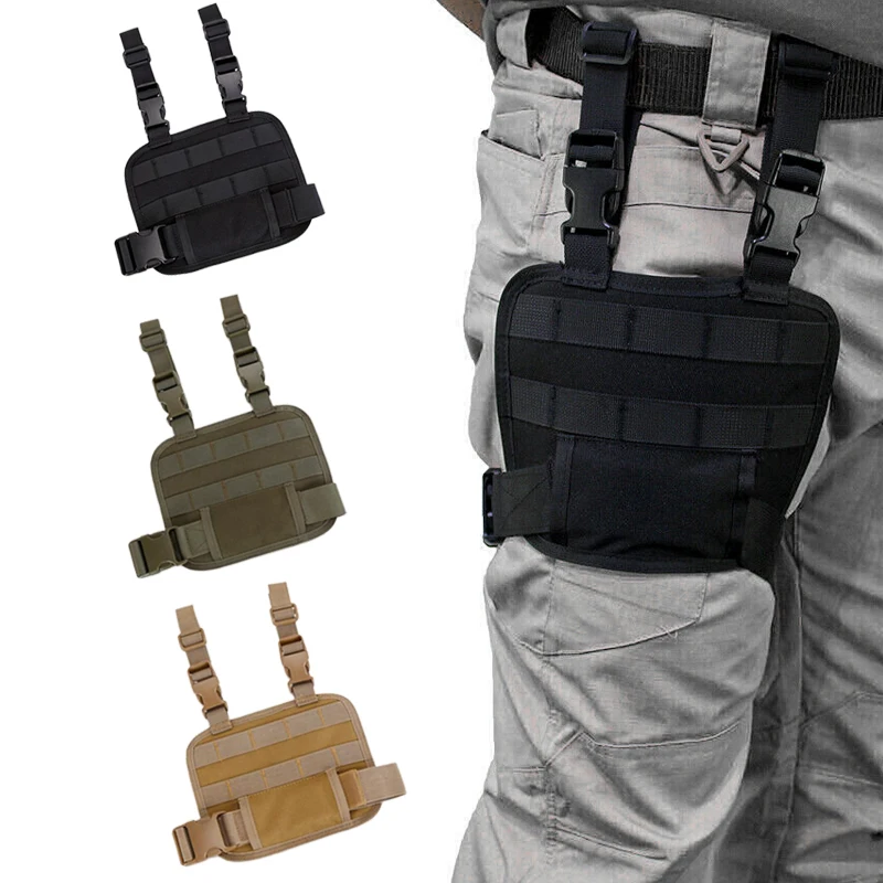 Tactical Drop Leg MOLLE Platform Thigh Rig Panel for Magazine Pouch Holster Hunting Pistol Gun