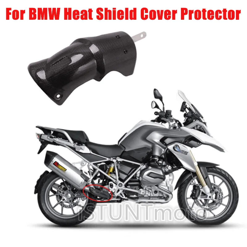

Slip On For BMW S1000 RR R1200GS Motorcycle Exhaust Escape Muffler Carbon Fiber Heat Shield anti-scalding Cover Protector