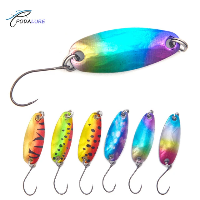 Painted Little Cleo Small Spoon Lures for Trout Fishing Hard Baits