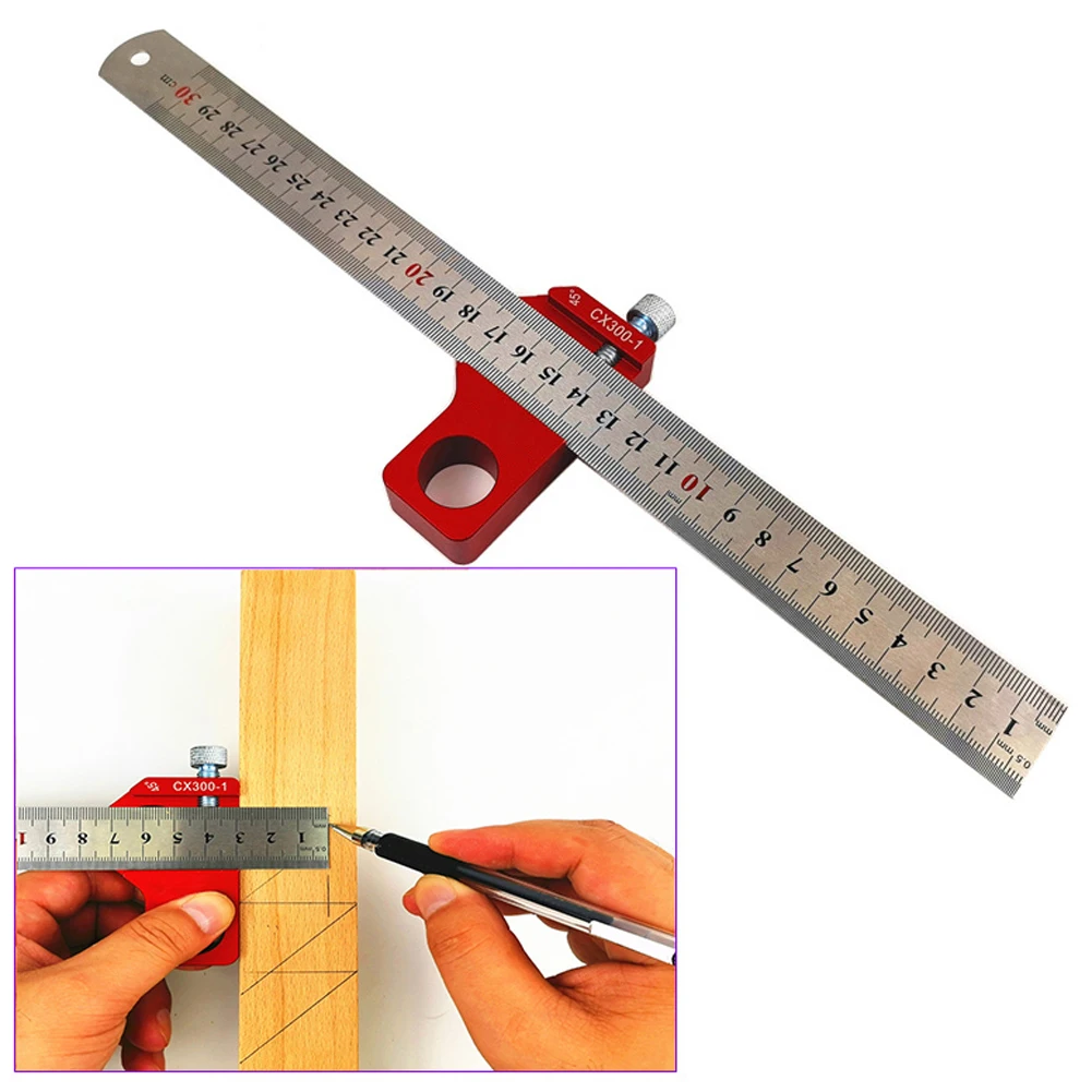 YX-3 алюминиевый сплав высота шкала линейки измерения разметочная линейка DIY деревообрабатывающие маркировочные инструменты