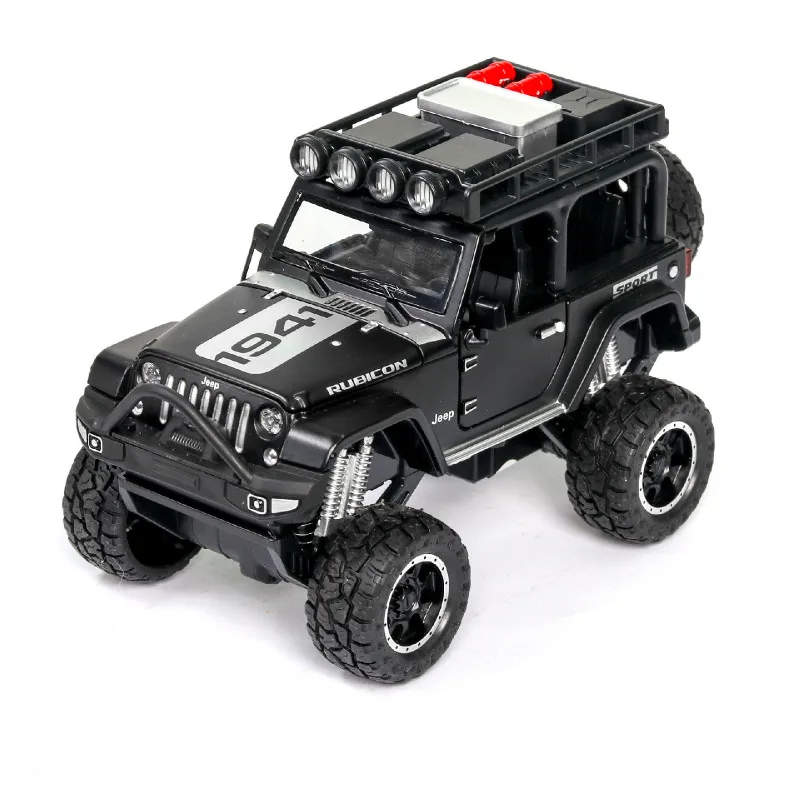 1/32 классические 1941 большие колеса Jeep Wrangler Rubicon металлические модели автомобилей