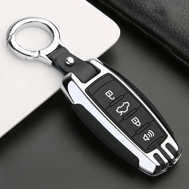 

Zinc alloy+Silicone Protection Car Remote key Case Cover For Haval H2 H6 Coupe H9 H8 H7 F5 F7 F7X H2s 2019 2020 Accessories