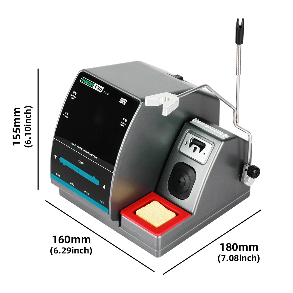 SUGON T36 Nano Soldering Station 1S Rapid Heating With Original Soldering Tip For Integrated Circuit Component Welding Repair soldering station soldering tool