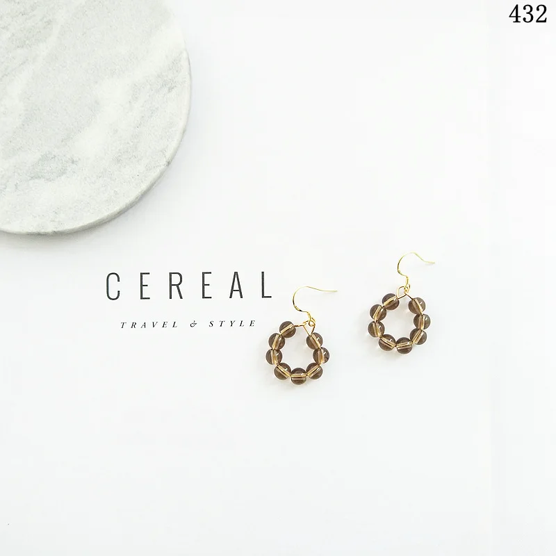 432 S925 Серебряные модные длинные в форме капли серьги для женщин Серый Кристалл кисточкой геометрические свисающие серьги характерные подвески ювелирные изделия - Окраска металла: 432