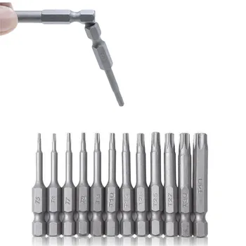 

50mm 8Pcs OR 12Pcs Set Security Tamper Proof Magnetic Screwdriver Drill Bit Screw Driver Bits Hex Torx Flat Head 1/4" Hand Tools