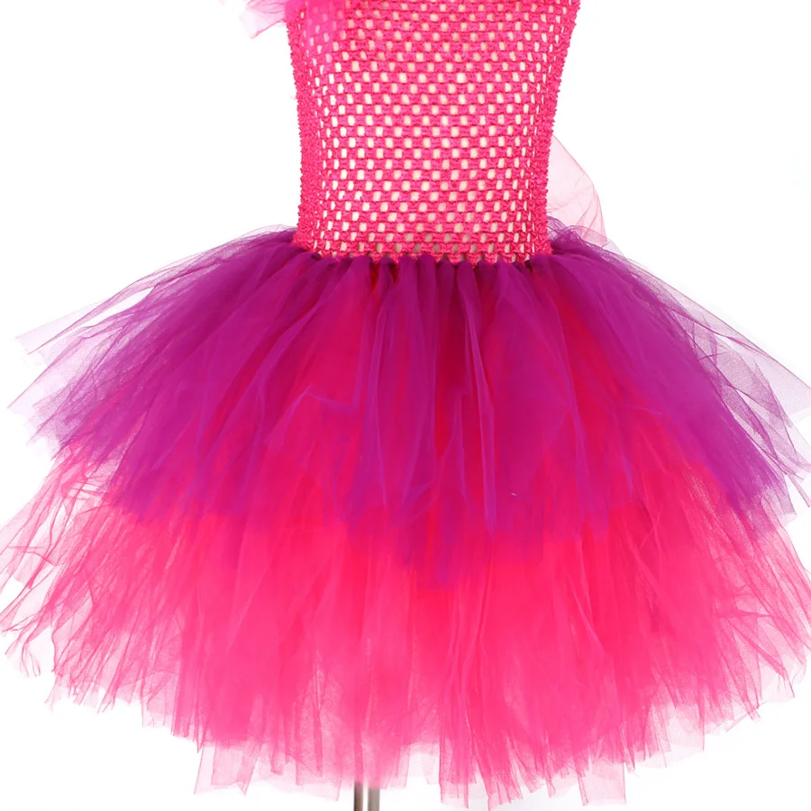 Kids Punk Rock Tutu Dress with Big Bows and Glasses Baby Girls Rockers Queen Halloween Costume Handmade Kids Tiered Party Dress (13)