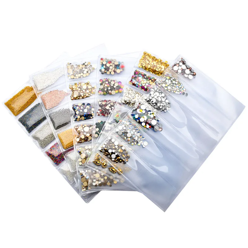 

Nail Stones Glass Rhinestones/Broken Glass/Micro Beads Stainless Multi-size Partition Rhinestone 3D Nail Art Decorations MJZ2165