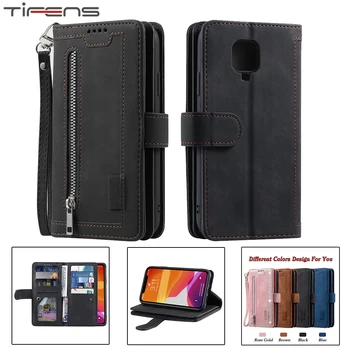 

Luxury Zipper Wallet Note9S Case For Xiaomi Redmi Note 9S 9 Pro Max Note9pro Retro Leather Card Slots Book Phone Bag Cover Coque