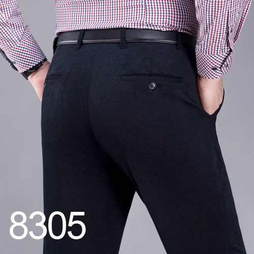 Mu Yuan Yang высокое качество бизнес повседневный мужской костюм брюки осень и зима новые бархатные толстые свободные прямые брюки - Цвет: 8305