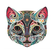 Puzzle tête de chat coloré 3D en bois, bricolage A3 A4 A5 bloc Pop, jeu de Puzzle Animal Alien 100 200 300 grammes pour enfant, boîte cadeau