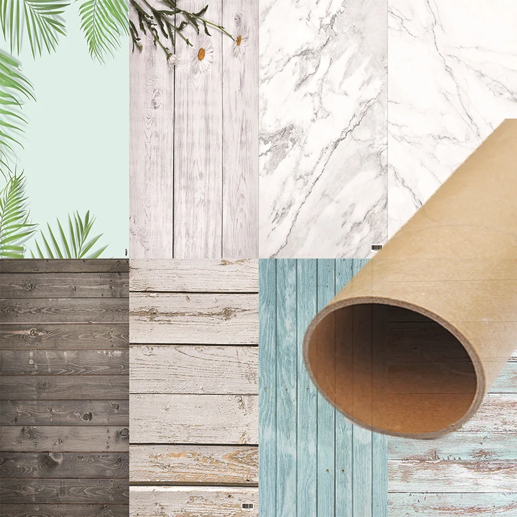Backdrops Camera-Photo Marble Wood Photo-Studio Printing Pvc Photography Waterproof 