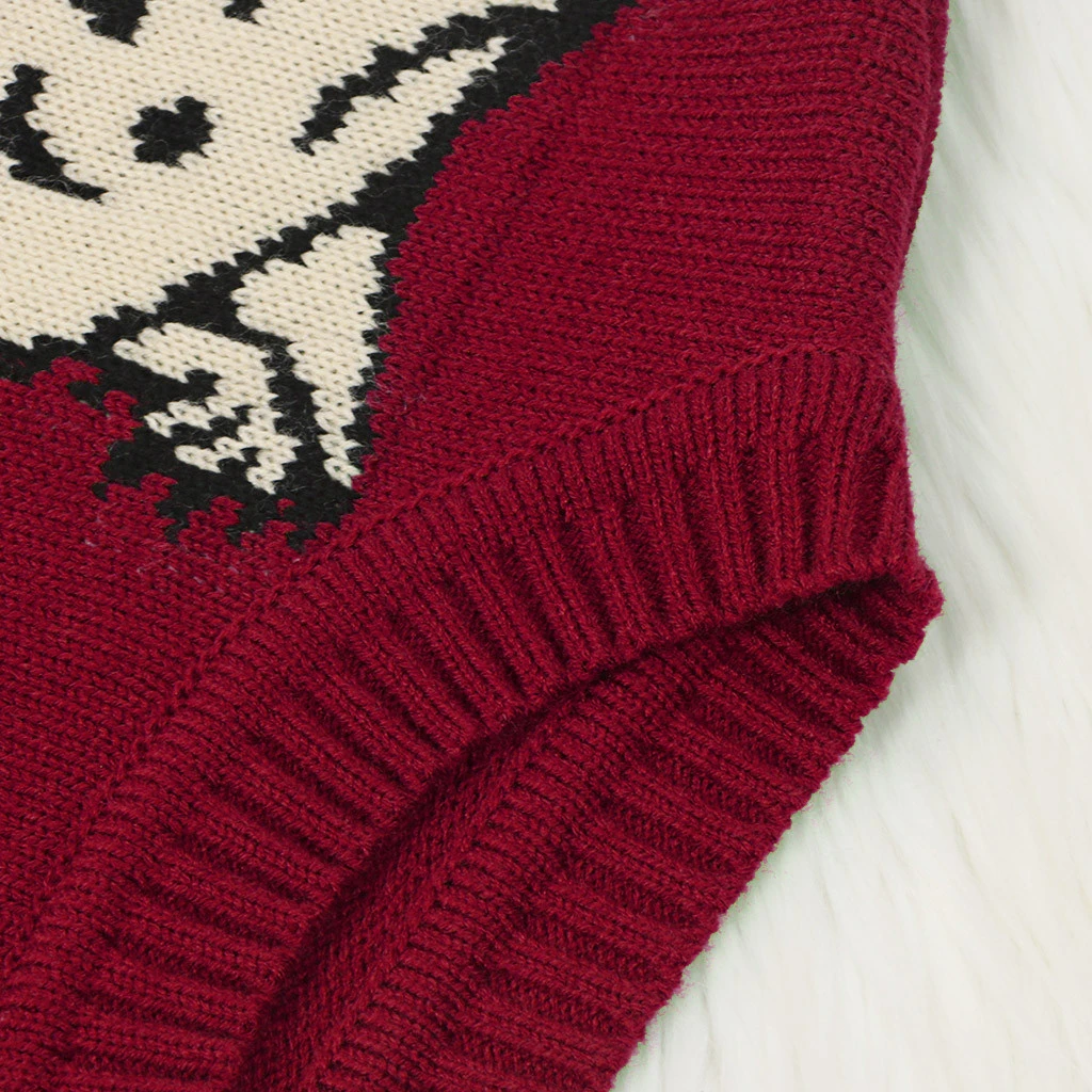 CHAMSGEND Women Patchwork Leopard Knitting Pullover Casual O-Neck Autumn Winter Thick Cashmere Tops Loose Sweater 1001