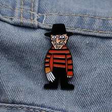 20 шт./лот Freddy Krueger на заказ эмалированные булавки броши на лацкане/шляпа значок джинсовая куртка масло капля воротник корсаж шарф Пряжка S165