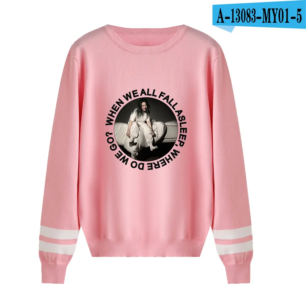 As picture Брендовые Дизайнерские мужские и женские вязаные свитеры Billie Eilish, весенне-осенние мягкие свитеры, пуловеры, мужские и женские повседневные топы - Цвет: As picture