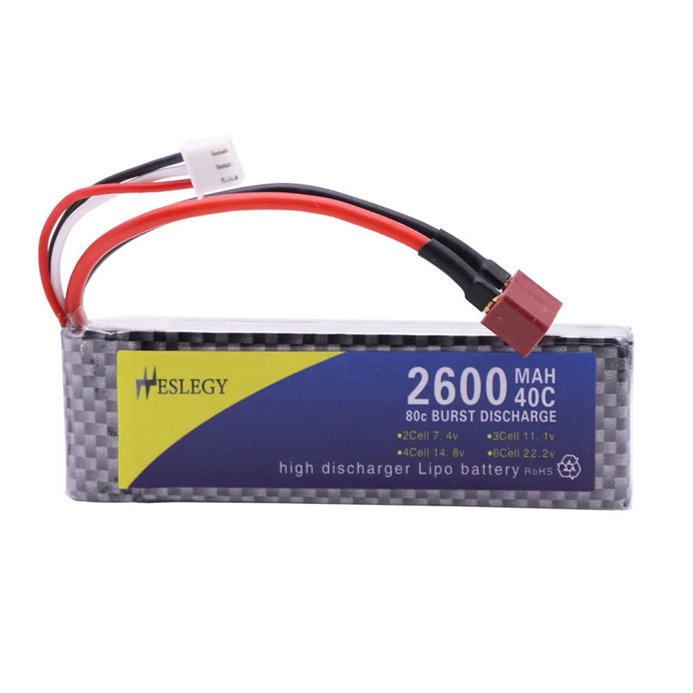 Перезаряжаемый литий-полимерный аккумулятор 7 4 В 2600 мА · ч для WLtoys 144001 1/14 2 4G