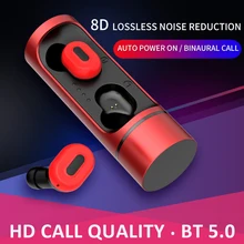 K1 TWS беспроводные наушники BT5.0 8D стерео наушники мини наушники шумоподавление HiFi гарнитура с зарядным устройством для Android/iOS
