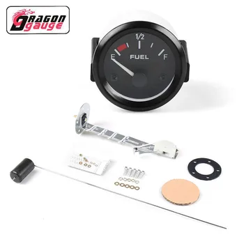 

「DRAGON」2" 52mm Fuel Level Gauge Car Meter With Fuel Float Sensor White LED Light Factory Sales Automotive Gauge for 12V Car