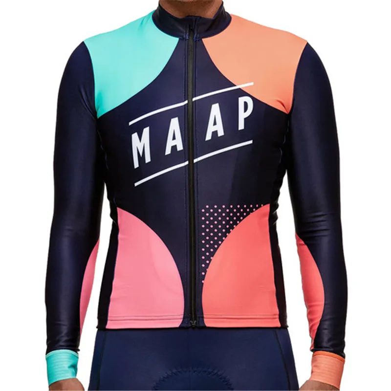 

MAAP team bicycle cycling clothing winter outdoor snow sports shirt warm bike long sleeve fleece jersey pants gel pad custom