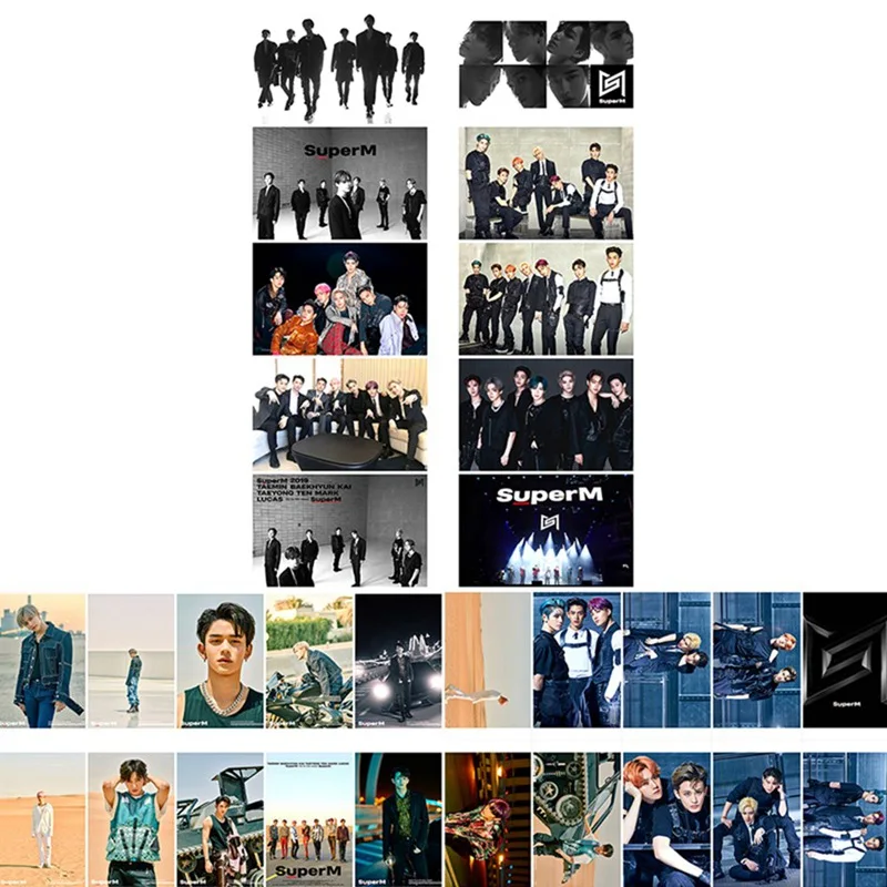 10 шт./компл. Kpop SuperM всех членов личные индивидуальные карты команды с украшением в виде кристаллов карты Стикеры Кун Фотокарта наклейки для фанатов подарки