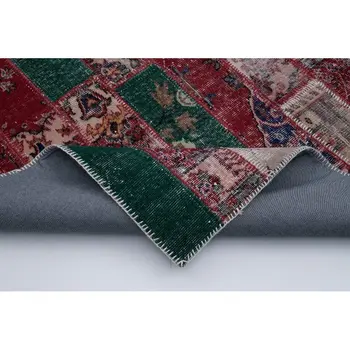 

200x301 Cm Multicolor Handmade Modern Patchwork Rug-7x10 Ft