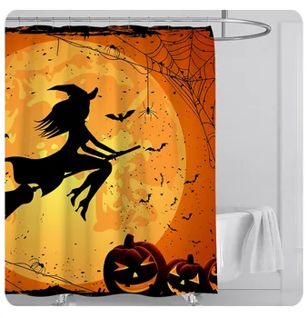 

Sugar Skull Shower Curtains Bathroom Curtain 3D Digital Printing Waterproof Halloween Decoration Bathroom Shower Curtain