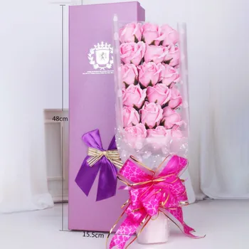 

18Pcs Artificial Soap Rose Flower Bouquet Handmade Scented Essential Flower With Gift Box For Birthday Valentine's Day Gift0
