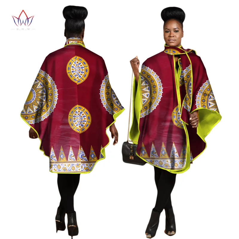 Осень в африканском стиле пальто для женщин большого размера в африканском стиле Костюмы Африки, с печатными рисунками в виде Дашики офисная верхняя одежда Костюмы WY1267 - Цвет: 19