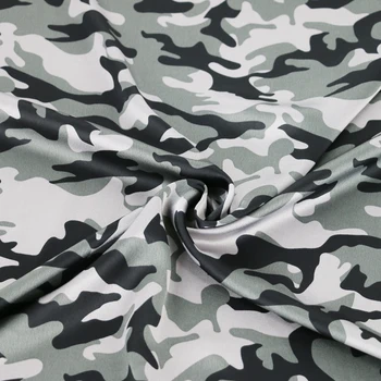 

100cm*148cm Camouflage printed satin fabric glossy satin fabric polyester charmeuse dress blouse material